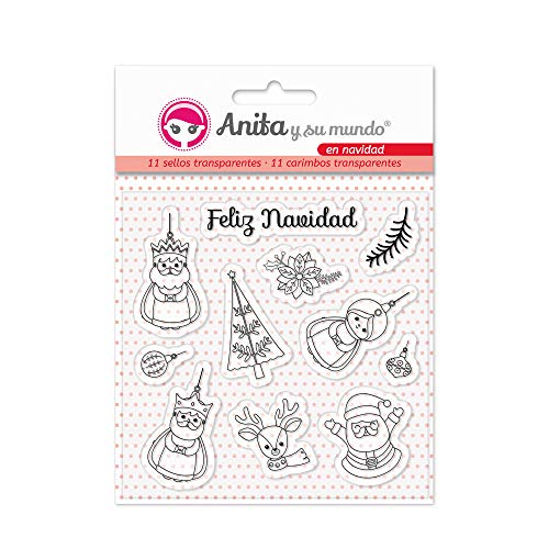 Anita et Su Mundo 37010339 Silikonstempel für Scrapbooking, mehrfarbig, 16,7 x 12 cm, 11 Stück von Anita y Su Mundo