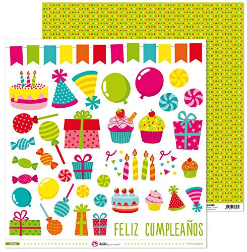 Anita & Seine Welt Kollektion Fiesta Scrapbooking, Papier, zuschneidbar, 30,5 x 30,5 cm von Anita y Su Mundo