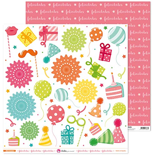 Anita & Seine Welt Kollektion Glückwunschkarten für Scrapbooking, Papier, zuschneidbar, 30,5 x 30,5 cm Anita & Seine Welt Kollektion Glückwunschkarten für Scrapbooking, Papier, zuschneidbar, 30,5 x 30,5 cm von Anita y Su Mundo