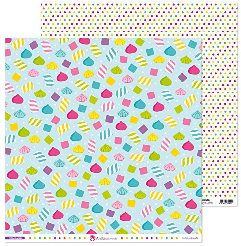 Anita & Seine Welt Kollektion Meine Chuches Scrapbooking, Papier, Wolken, 30,5 x 30,5 cm von Anita y Su Mundo