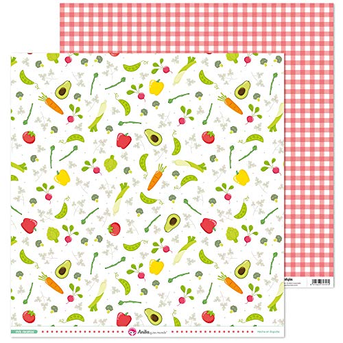 Anita und Seine Welt Kollektion Meine Rezepte Papier für Scrapbooking, Papier, Gemüse, 30,5 x 30,5 cm Anita und Seine Welt Kollektion Meine Rezepte Papier für Scrapbooking, Papier, Gemüse, 30,5 x 30,5 cm von Anita y Su Mundo