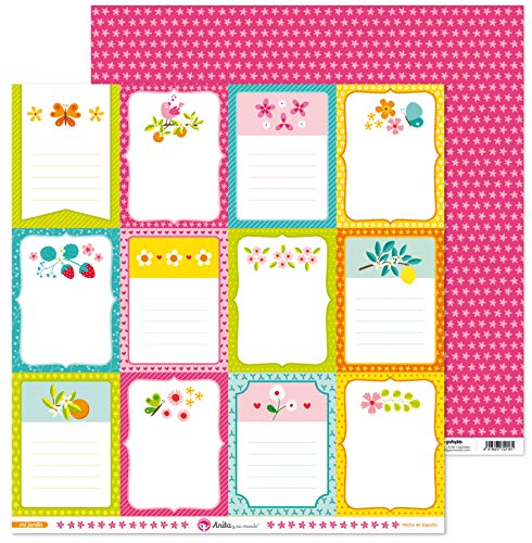 Anita & Seine Welt Kollektion My Garden Scrapbooking, Papier, Karten, 30,5 x 30,5 cm von Anita y Su Mundo