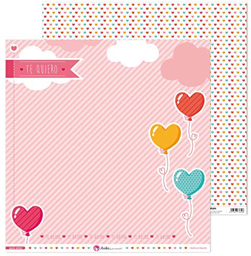 Anita & Seine Welt Kollektion Puro Liebe Scrapbooking, Papier, Luftballons, 30,5 x 30,5 cm von Anita y Su Mundo
