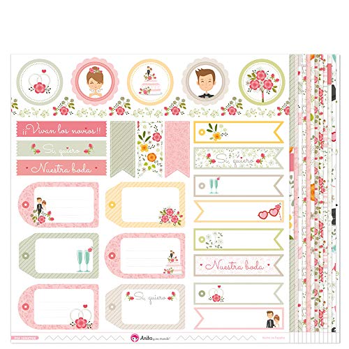 Anita & Seine Welt Kollektion Wir Casamos Scrapbooking-Papier, mehrfarbig, 30,5 x 30,5 cm von Anita y Su Mundo