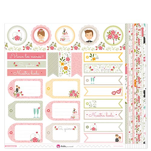 Anita & Seine Welt Kollektion Wir Casamos Scrapbooking-Papier, mehrfarbig, 30,5 x 30,5 cm von Anita y Su Mundo