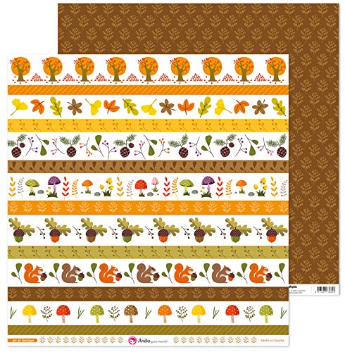 Anita und Seine Welt Kollektion im Wald Scrapbooking, Papier, Streifen, 30,5 x 30,5 cm Anita und Seine Welt Kollektion im Wald Scrapbooking, Papier, Streifen, 30,5 x 30,5 cm von Anita y Su Mundo