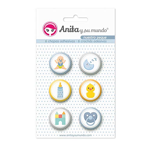 Anita & Seine Welt Kollektion unserer kleinen Aufkleber für Scrapbooking, andere, mehrfarbig, 25 mm Durchmesser von Anita y Su Mundo