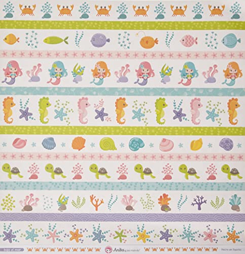 Anita und Seine Welt Kollektion unter dem Meer Scrapbooking, Papier, Streifen, 30,5 x 30,5 cm Anita und Seine Welt Kollektion unter dem Meer Scrapbooking, Papier, Streifen, 30,5 x 30,5 cm von Anita y Su Mundo