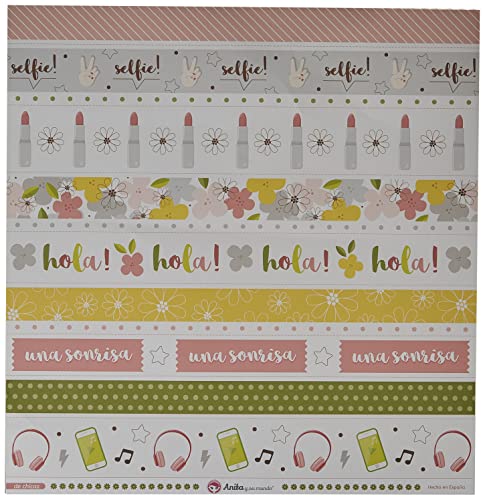 Anita und Seine Welt Kollektion von Mädchen Scrapbooking, Papier, Streifen, 30,5 x 30,5 cm von Anita y Su Mundo