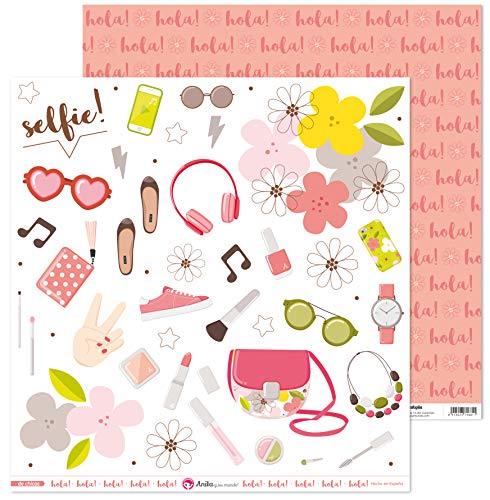 Anita und Seine Welt Kollektion von Mädchen Scrapbooking, Papier, zuschneidbar, 30,5 x 30,5 cm von Anita y Su Mundo