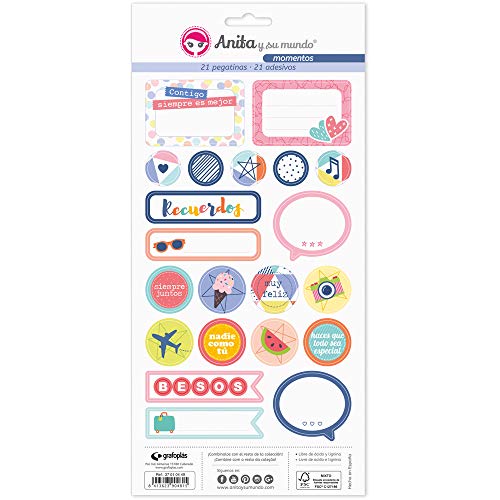 Anita und Seine Welt Moments Aufkleber, mehrfarbig, 15 x 32 cm, 5 Anita und Seine Welt Moments Aufkleber, mehrfarbig, 15 x 32 cm, 5 von Anita y Su Mundo