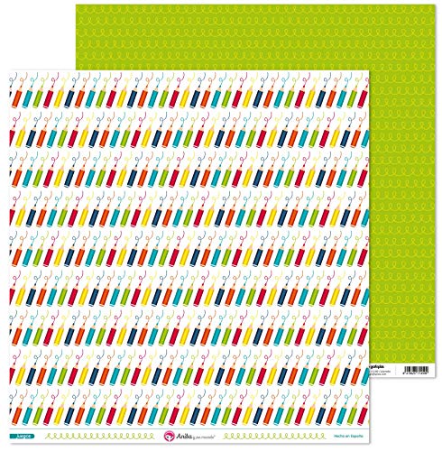 Anita und Seine Welt Scrapbooking-Papier, 12 x 12, 5 Stück, Farben von Anita y Su Mundo