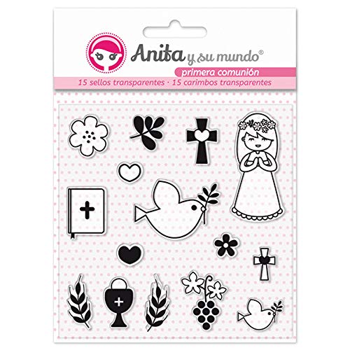 Anita und Seine Welt zur Erstkommunion Mädchen Stempel aus Silikon, Rosa, 16,7 x 12 cm, 15 Anita und Seine Welt zur Erstkommunion Mädchen Stempel aus Silikon, Rosa, 16,7 x 12 cm, 15 von Anita y Su Mundo