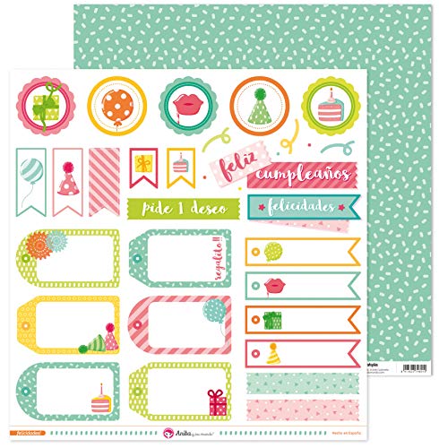 Anita & Seine World Kollektion Glückwunschkarten für Scrapbooking, Papier, Etiketten, 30,5 x 30,5 cm von Anita y Su Mundo