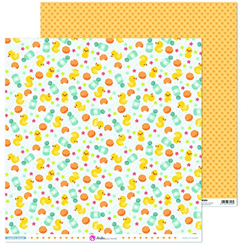 Anita und seine Welt Kollektion unserer kleinen Scrapbooking-Papiere, Paper, Enten, 30,5 x 30,5 cm von Anita y Su Mundo