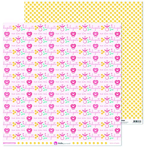 Anita und seine Welt Kollektion unserer kleinen Scrapbooking-Papiere, Papier, Schnuller, 30,5 x 30,5 cm Anita und seine Welt Kollektion unserer kleinen Scrapbooking-Papiere, Papier, Schnuller, 30,5 x 30,5 cm von Anita y Su Mundo