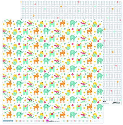Anita und seine Welt Kollektion unserer kleinen Scrapbooking-Papiere, Papier, Spielzeug, 30,5 x 30,5 cm Anita und seine Welt Kollektion unserer kleinen Scrapbooking-Papiere, Papier, Spielzeug, 30,5 x 30,5 cm von Anita y Su Mundo