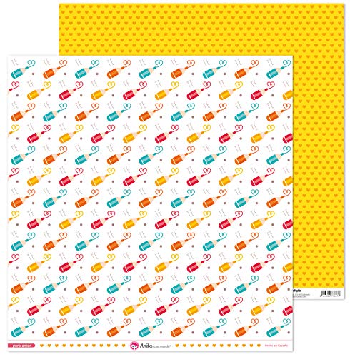 Anita y Su Mundo 37018616 Colección Puro Amor Scrapbooking-Papier, Bleistifte, 30.5 x 30.5 cm von Anita y Su Mundo