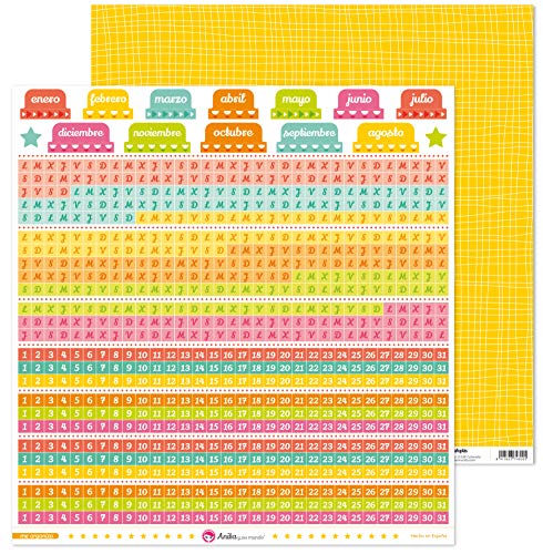 Anita y Su Mundo 37018632 Colección Me Organizo Scrapbooking-Papier, Tage, 30.5 x 30.5 cm Anita y Su Mundo 37018632 Colección Me Organizo Scrapbooking-Papier, Tage, 30.5 x 30.5 cm von Anita y Su Mundo