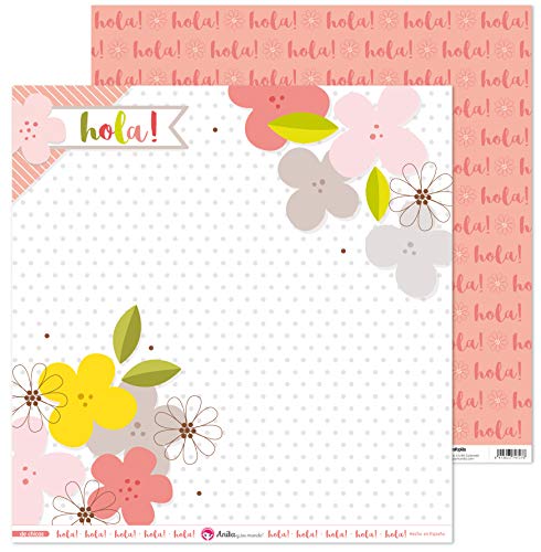 Anita y Su Mundo 37018640 Colección de Chicas Scrapbooking-Papier, Layout Blumen, 30.5 x 30.5 cm von Anita y Su Mundo