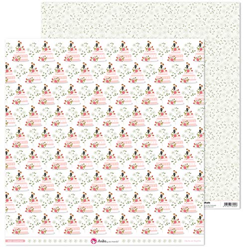 Anita y Su Mundo 37018806 Colección Nos Casamos Scrapbooking-Papier, Kuchen, 30.5 x 30.5 cm von Anita y Su Mundo