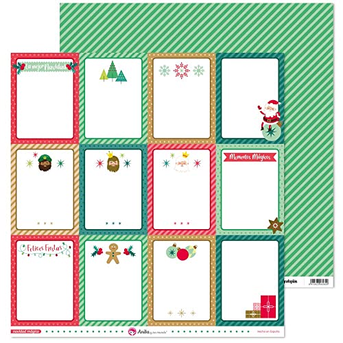 Anita y su mundo 37011550 Sammelpapier, doppelseitig, kleine Karten, 7,62 x 10,16 cm, magische Weihnachtskollektion Anita y su mundo 37011550 Sammelpapier, doppelseitig, kleine Karten, 7,62 x 10,16 cm, magische Weihnachtskollektion von Anita y Su Mundo