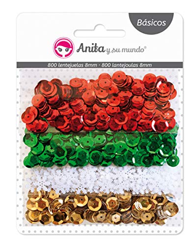 Gehen Sie und Ihre Welt 37056299 1000 Stück Weihnachtspailletten, 3 Farben Weihnachten 8 mm und Pailletten 10 mm Schneeflocken Basic Linie Scrapbooking Gehen Sie und Ihre Welt 37056299 1000 Stück Weihnachtspailletten, 3 Farben Weihnachten 8 mm und Pailletten 10 mm Schneeflocken Basic Linie Scrapbooking von Anita y Su Mundo