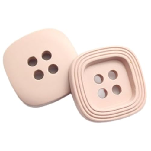 20 Stück Quadratische Harzknöpfe, 4-Loch Resin Knöpfe zum Annähen, Hemdknöpfe Deko Knöpfe für Mantel, Jacke, Windbreaker, Nähen & DIY Bastelprojekte (Rosa, 28mm) von Aniyan