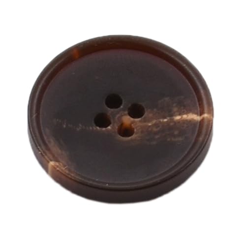 30 Stück Resin-Knöpfe mit 4 Löchern für Mäntel, Blazer, Anzüge und Damenjacken - Hochwertige DIY Nähknöpfe für einfaches Annähen (Dunkelbraun, 30 mm) von Aniyan