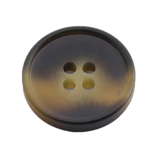 30 Stück Resin-Knöpfe mit 4 Löchern für Mäntel, Blazer, Anzüge und Damenjacken - Hochwertige DIY Nähknöpfe für einfaches Annähen (Kaffee, 25 mm) von Aniyan