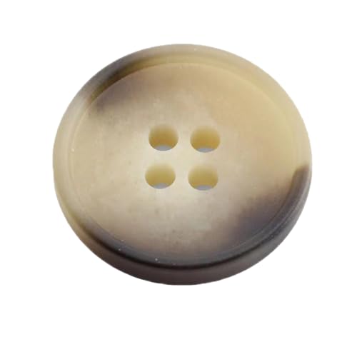 30 Stück Resin-Knöpfe mit 4 Löchern für Mäntel, Blazer, Anzüge und Damenjacken - Hochwertige DIY Nähknöpfe für einfaches Annähen (Khaki, 30 mm) von Aniyan