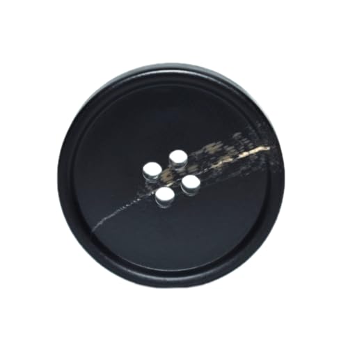 30 Stück Resin-Knöpfe mit 4 Löchern für Mäntel, Blazer, Anzüge und Damenjacken - Hochwertige DIY Nähknöpfe für einfaches Annähen (Schwarz, 28 mm) von Aniyan