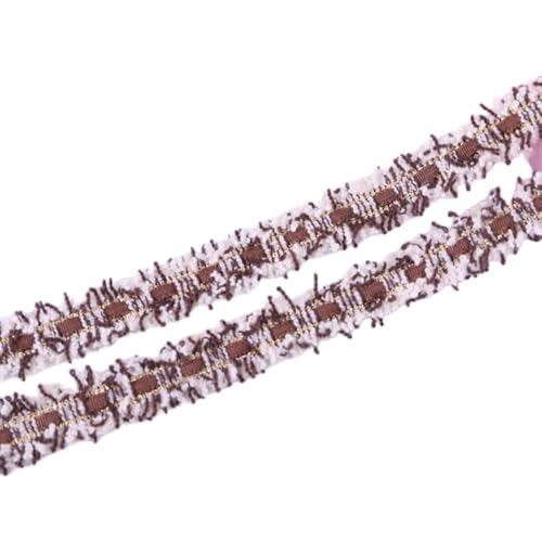 50 Yard Ökologisches Farbiges Spitzenband – 14mm Breite – Strapazierfähig & Farbfest – Modisches Zierband für Geschenkverpackungen, DIY Nähen, Kleidung, Home Decor,(Kaffee) von Aniyan