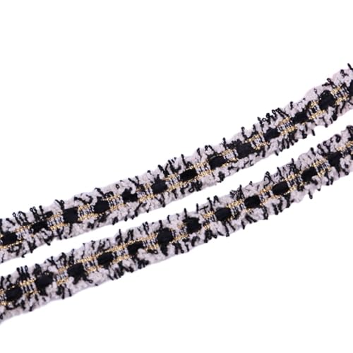 50 Yard Ökologisches Farbiges Spitzenband – 14mm Breite – Strapazierfähig & Farbfest – Modisches Zierband für Geschenkverpackungen, DIY Nähen, Kleidung, Home Decor,(Schwarz) von Aniyan