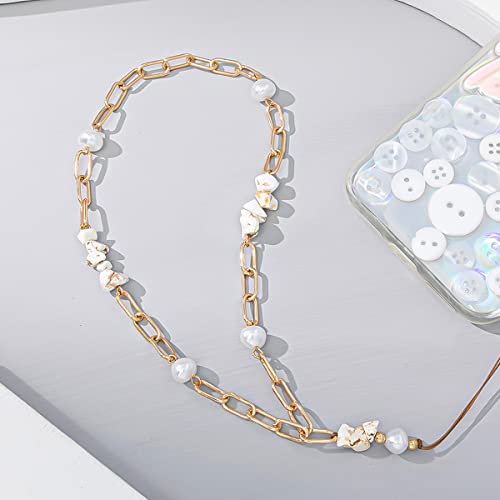 Aniyan 1 Stück Handykette Metall mit Pearl/Anhänger/Gravel, Schlüsselband Kurz für iPhone 15/14 Samsung S23 und Alle Anderen Modelle, Handyanhänger, Universal, Handgelenk, Geschenk Aniyan 1 Stück Handykette Metall mit Pearl/Anhänger/Gravel, Schlüsselband Kurz für iPhone 15/14 Samsung S23 und Alle Anderen Modelle, Handyanhänger, Universal, Handgelenk, Geschenk von Aniyan