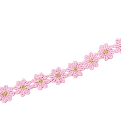 Aniyan 1 Yard 27mm Blumen Spitzenband Spitzenborte Stickerei Dekoband, Zierband Für Hochzeit Deko, Handwerk, Nähen, Tischdeko Und Geschenkband, 1 Strang Vintage Spitzenbordüre (Hellrosa) von Aniyan