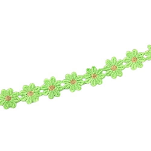 Aniyan 15 Yard 27mm Blumen Spitzenband Spitzenborte Stickerei Dekoband, Zierband Für Hochzeit Deko, Handwerk, Nähen, Tischdeko Und Geschenkband, 1 Strang Vintage Spitzenbordüre (Grün) von Aniyan