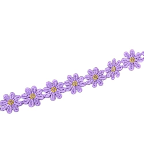 Aniyan 15 Yard 27mm Blumen Spitzenband Spitzenborte Stickerei Dekoband, Zierband Für Hochzeit Deko, Handwerk, Nähen, Tischdeko Und Geschenkband, 1 Strang Vintage Spitzenbordüre (Lila) von Aniyan