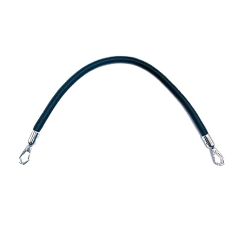 Aniyan 2 Stück Taschenhenkel 40 cm, PU Leder Taschengriffe Ersatzhenkel mit Metallhaken für Handtasche, Tote Bag, Geldbörse, DIY Taschenriemen Zubehör (Schwarz+Silber) von Aniyan