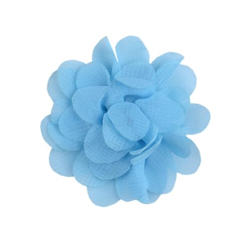 Aniyan 20 Stück Chiffon Stoffblumen 5cm, Handgemachte Blume Patches zum Aufnähen, Blumen Netz Stoff Nähen Gewebe für DIY Kleidung Deko Zubehör (#(Color)) von Aniyan