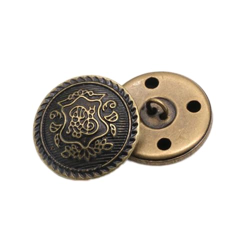 Aniyan 21 mm Metallknöpfe aus Kupfer für Mantel, Jacke und Pullover - Dekorative Knöpfe für Blazer, Anzug und Uniform - Hochwertige Nähknöpfe für Kleidung und Nähzubehör, 20 Stück (Bronze) von Aniyan