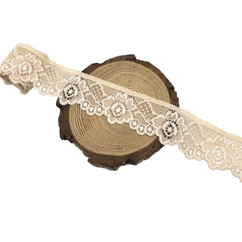 Aniyan 3.3cm Elastisches Spitzenband Spitzenbordüre, Weiche Spitze zum Nähen, Dekoband für DIY Handwerk, Kleidung, Hochzeit, Geschenkverpackung – 3.3cm x 5Yards Yards Aprikose Aniyan 3.3cm Elastisches Spitzenband Spitzenbordüre, Weiche Spitze zum Nähen, Dekoband für DIY Handwerk, Kleidung, Hochzeit, Geschenkverpackung – 3.3cm x 5Yards Yards Aprikose von Aniyan