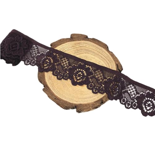 Aniyan 3.3cm Elastisches Spitzenband Spitzenbordüre, Weiche Spitze zum Nähen, Dekoband für DIY Handwerk, Kleidung, Hochzeit, Geschenkverpackung – 3.3cm x 5Yards Yards Dunkelviolett Aniyan 3.3cm Elastisches Spitzenband Spitzenbordüre, Weiche Spitze zum Nähen, Dekoband für DIY Handwerk, Kleidung, Hochzeit, Geschenkverpackung – 3.3cm x 5Yards Yards Dunkelviolett von Aniyan