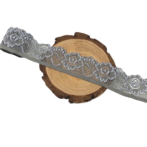 Aniyan 3.3cm Elastisches Spitzenband Spitzenbordüre, Weiche Spitze zum Nähen, Dekoband für DIY Handwerk, Kleidung, Hochzeit, Geschenkverpackung – 3.3cm x 5Yards Yards Grau Aniyan 3.3cm Elastisches Spitzenband Spitzenbordüre, Weiche Spitze zum Nähen, Dekoband für DIY Handwerk, Kleidung, Hochzeit, Geschenkverpackung – 3.3cm x 5Yards Yards Grau von Aniyan