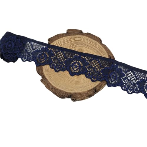Aniyan 3.3cm Elastisches Spitzenband Spitzenbordüre, Weiche Spitze zum Nähen, Dekoband für DIY Handwerk, Kleidung, Hochzeit, Geschenkverpackung – 3.3cm x 5Yards Yards Marineblau Aniyan 3.3cm Elastisches Spitzenband Spitzenbordüre, Weiche Spitze zum Nähen, Dekoband für DIY Handwerk, Kleidung, Hochzeit, Geschenkverpackung – 3.3cm x 5Yards Yards Marineblau von Aniyan