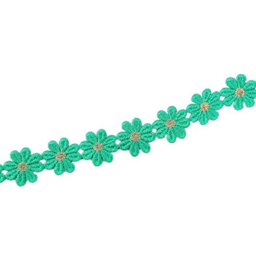 Aniyan 5 Yard 27mm Blumen Spitzenband Spitzenborte Stickerei Dekoband, Zierband Für Hochzeit Deko, Handwerk, Nähen, Tischdeko Und Geschenkband, 1 Strang Vintage Spitzenbordüre (Dunkelgrün) von Aniyan