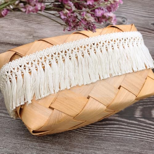 Aniyan 5 Yards Baumwolle Fransenborte 5 cm Breite – Quasten Spitzenband Häkelspitze Fransenbesatz Dekoband für Kleidung, Vorhänge, Tischdecken, DIY Nähen, Kostüme, Hochzeit Deko Aniyan 5 Yards Baumwolle Fransenborte 5 cm Breite – Quasten Spitzenband Häkelspitze Fransenbesatz Dekoband für Kleidung, Vorhänge, Tischdecken, DIY Nähen, Kostüme, Hochzeit Deko von Aniyan