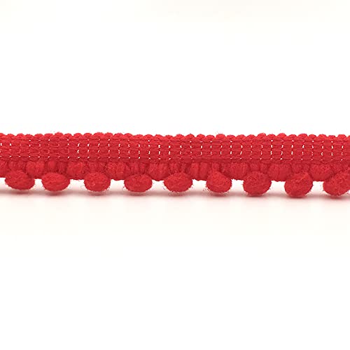 Aniyan 5 Yards Poms Quaste Borte 1cm Pomponborte Bommelborte Spitzenband, Dekoband, DIY Nähen Kleidung Vorhang Handarbeit Zubehör, Rot Aniyan 5 Yards Poms Quaste Borte 1cm Pomponborte Bommelborte Spitzenband, Dekoband, DIY Nähen Kleidung Vorhang Handarbeit Zubehör, Rot von Aniyan