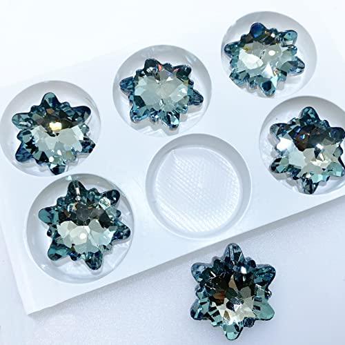 Aniyan 6 Stück 30mm Kristall Facettierte Perlen Pflaumenblüten, Glänzende Glasperlen für DIY Halsketten Armbänder Anhänger Schmuckherstellung Cyan Aniyan 6 Stück 30mm Kristall Facettierte Perlen Pflaumenblüten, Glänzende Glasperlen für DIY Halsketten Armbänder Anhänger Schmuckherstellung Cyan von Aniyan