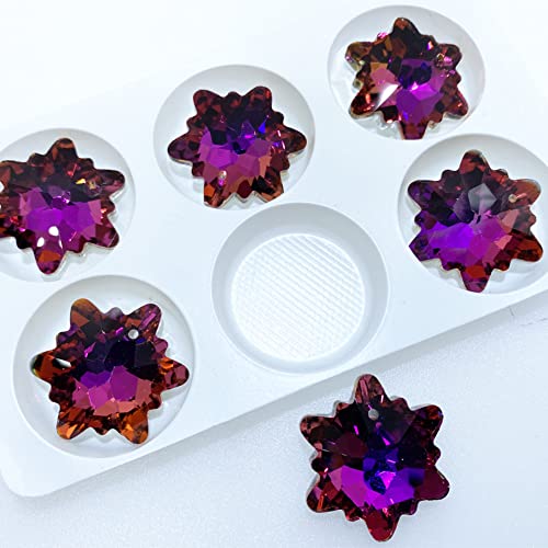 Aniyan 6 Stück 30mm Kristall Facettierte Perlen Pflaumenblüten, Glänzende Glasperlen für DIY Halsketten Armbänder Anhänger Schmuckherstellung Fuchsia Aniyan 6 Stück 30mm Kristall Facettierte Perlen Pflaumenblüten, Glänzende Glasperlen für DIY Halsketten Armbänder Anhänger Schmuckherstellung Fuchsia von Aniyan
